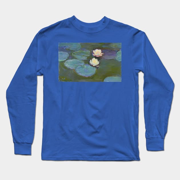 Nympheas - Claude Monet Long Sleeve T-Shirt by KargacinArt